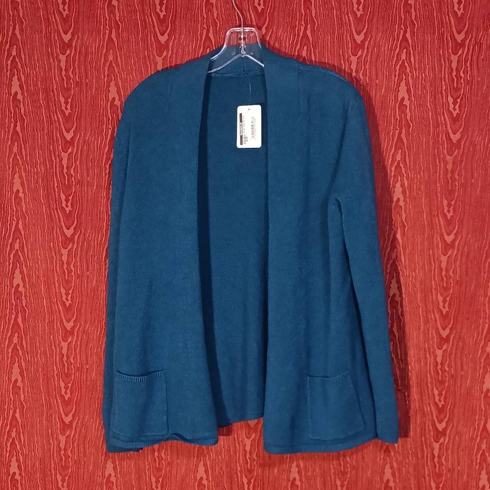 SERENDIPITY CH Open Front/Cardigan Long Sleeve Sweater One Size GREEN